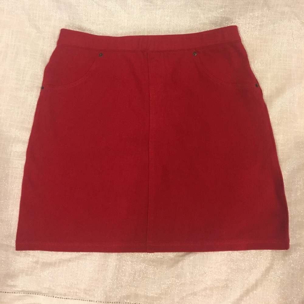 Cute Hue red denim skirt